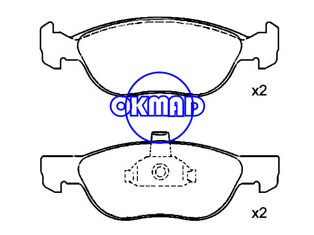 FIAT GRANDE PUNTO VAN Brake pad FMSI:9246-D2015 OEM:77362149 FDB1651 GDB1487 WVA:21927 21928, F2015
